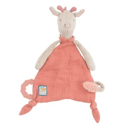 Moulin Roty Schmusetuch Giraffe mit Schnullerhalter* Schmusetücher