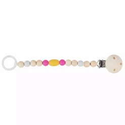 kikadu Schnullerkette Mustard/ Pink* Schnullerketten