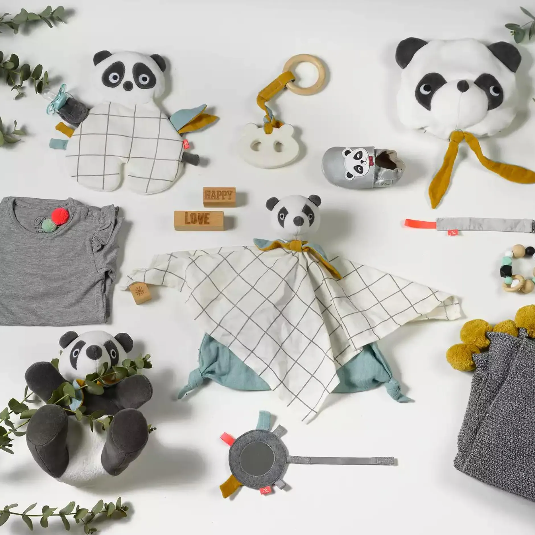 kikadu Schnullertuch Panda* Schmusetücher