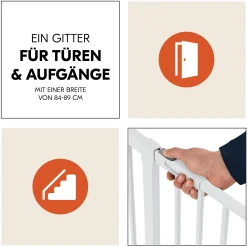 hauck Schutzgitter-Set Open N Stop 2 mit 9 cm Verlängerung White* Tür- & Treppenschutzgitter