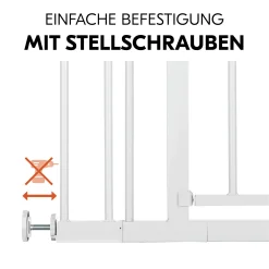 hauck Schutzgitter-Set Open N Stop 2 mit 9 cm Verlängerung White* Tür- & Treppenschutzgitter