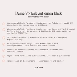 Lunary Schwangerschaft Boost* Hausapotheke|Nahrungsergänzung & Vitamine