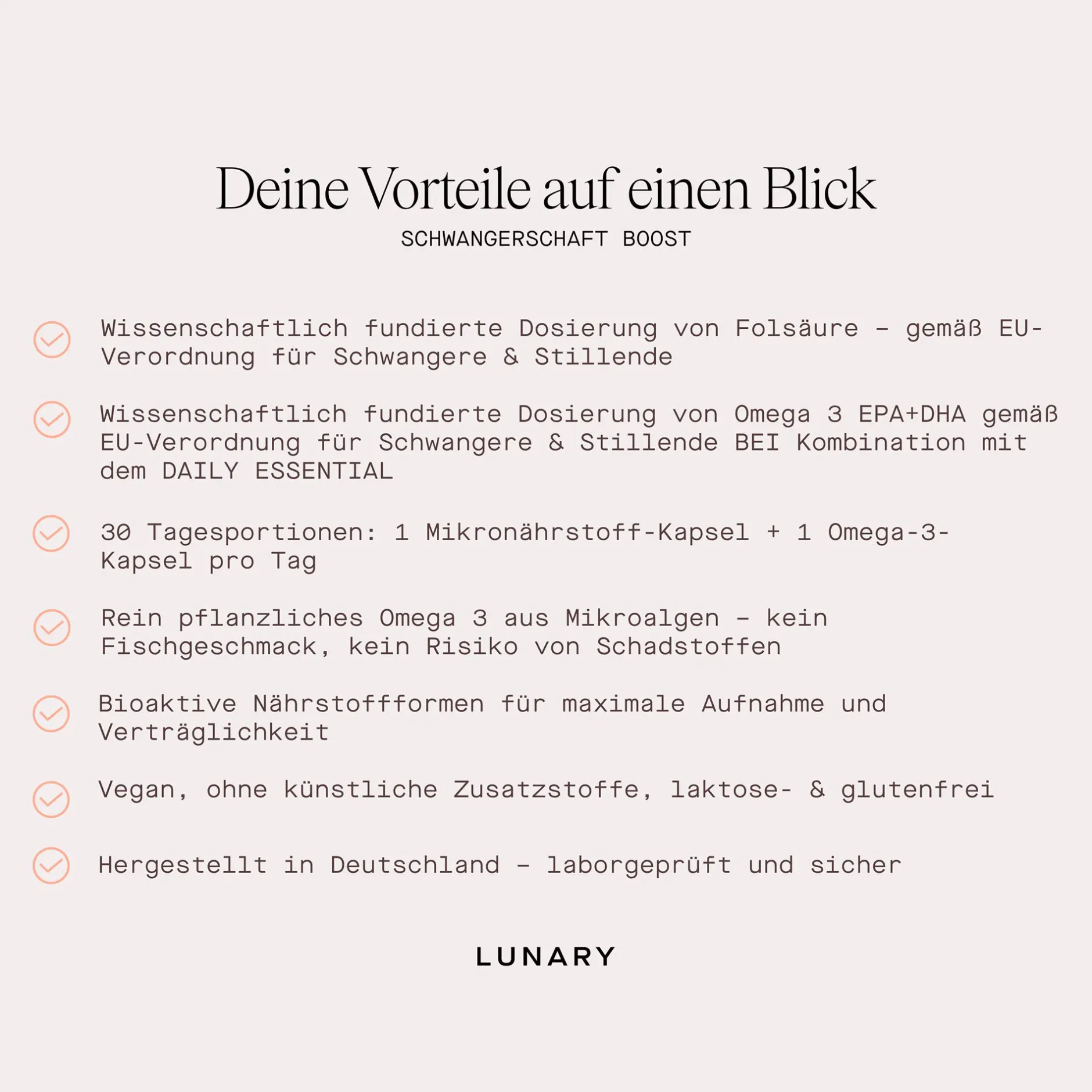 Lunary Schwangerschaft Boost* Hausapotheke|Nahrungsergänzung & Vitamine