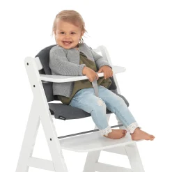 hauck Set Alpha Plus Creme & Alpha Select Jersey Charcoal* Hochstuhl Zubehör|Treppenhochstühle
