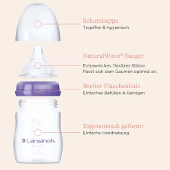 Lansinoh Set Babyflaschen NaturalWave Größe S* Flaschen & Sauger