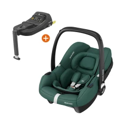 MAXI-COSI Set CabrioFix i-Size Essential Green mit Base*Kinder Babyschalen 0-13 Kg, Gruppe 0+