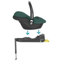 MAXI-COSI Set CabrioFix i-Size Essential Green mit Base*Kinder Babyschalen 0-13 Kg, Gruppe 0+