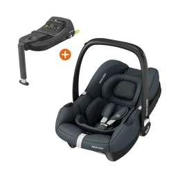 MAXI-COSI Set CabrioFix i-Size Essential Graphite mit Base*Kinder Babyschalen 0-13 Kg, Gruppe 0+