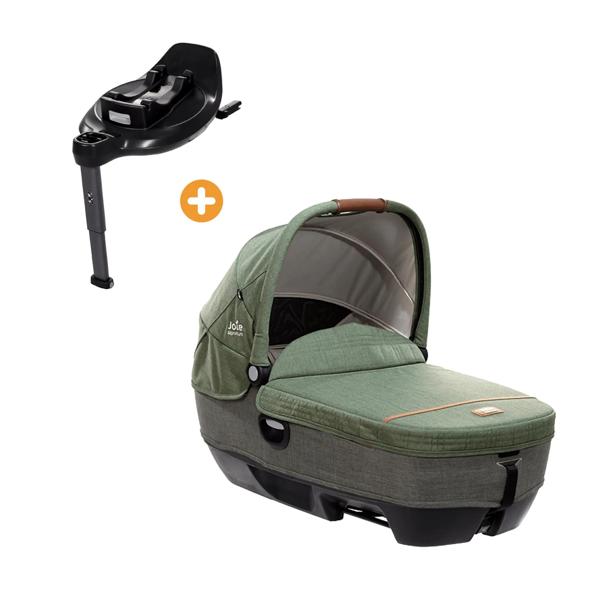 Joie signature Set Calmi R129 Pine mit i-Base Encore*Kinder Babyschalen 0-13 Kg, Gruppe 0+