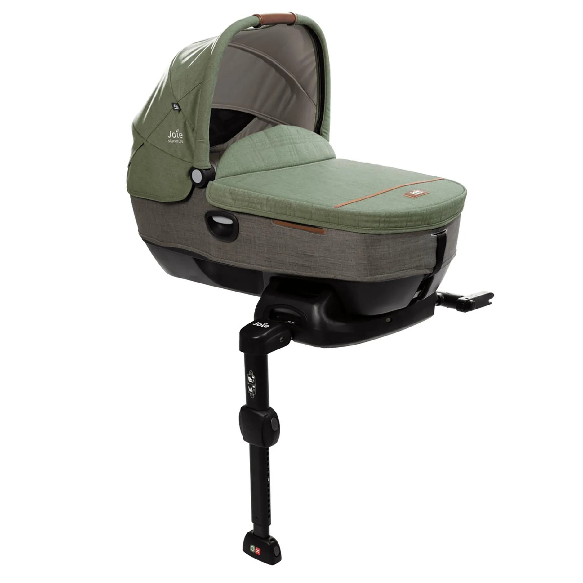 Joie signature Set Calmi R129 Pine mit i-Base Encore*Kinder Babyschalen 0-13 Kg, Gruppe 0+