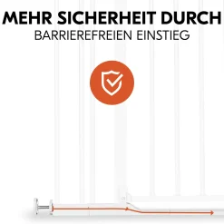 hauck Set Clear Step 2 mit 9 cm Verlängerung White* Tür- & Treppenschutzgitter