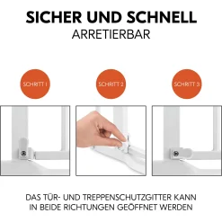 hauck Set Clear Step Autoclose 2 mit 21 cm Verlängerung White* Tür- & Treppenschutzgitter