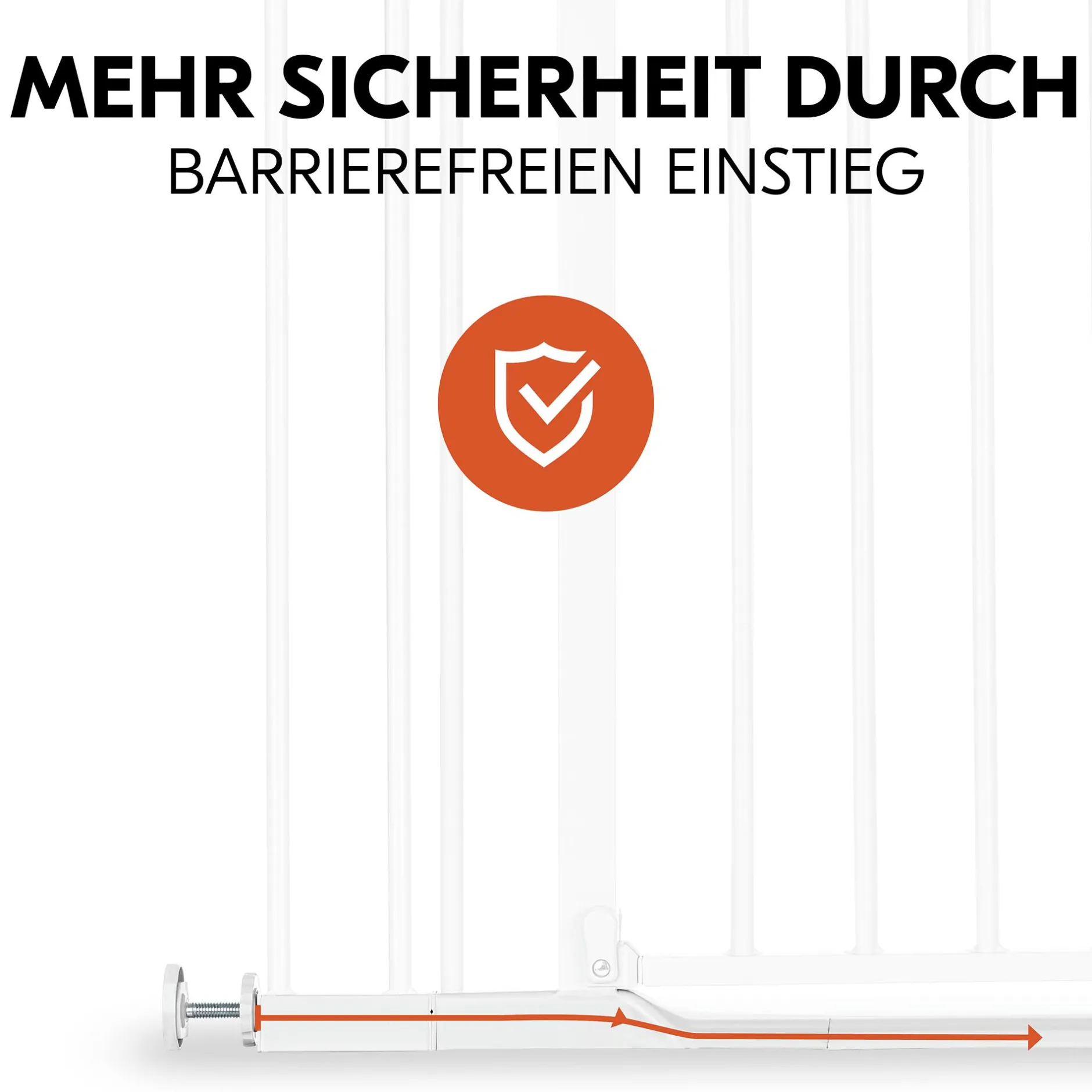 hauck Set Clear Step Autoclose 2 mit 9 cm Verlängerung White* Tür- & Treppenschutzgitter