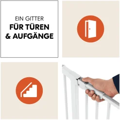 hauck Set Clear Step Autoclose 2 mit 9 cm Verlängerung White* Tür- & Treppenschutzgitter