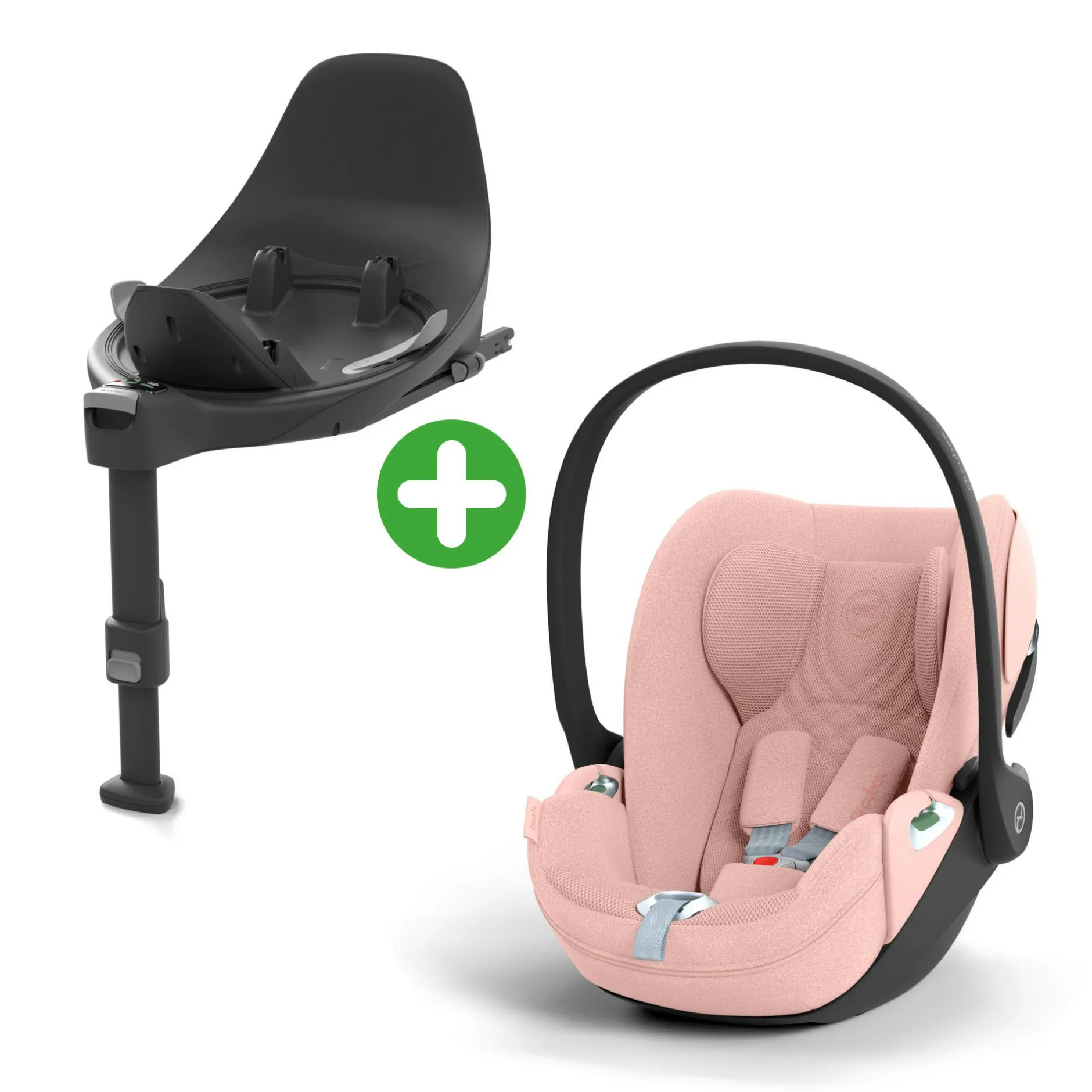 Set Cloud T i-Size Plus Peach Pink mit Base T Black*Kinder Babyschalen 0-13 Kg, Gruppe 0+