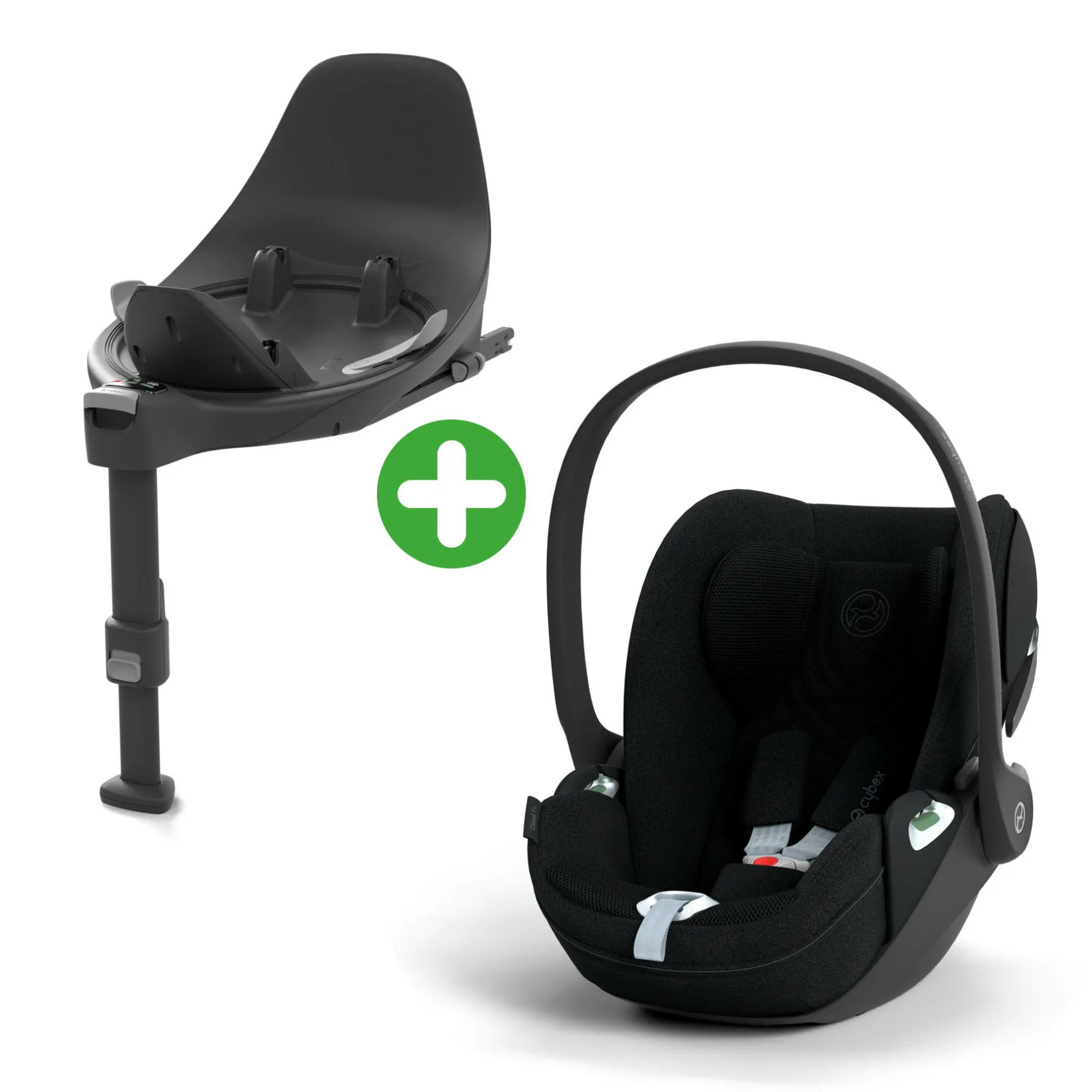 cybex PLATINUM Set Cloud T i-Size Plus Sepia Black mit Base T Black*Kinder Babyschalen 0-13 Kg, Gruppe 0+