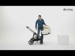 cybex PLATINUM Set e-Gazelle S Moon Black mit Wanne*Kinder Kombi-Kinderwagen