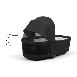 cybex PLATINUM Set e-Priam Rahmen Matt Black mit Wanne Lux und Sitzpaket Sepia Black*Kinder Kinderwagen Komplettsets|Kombi-Kinderwagen