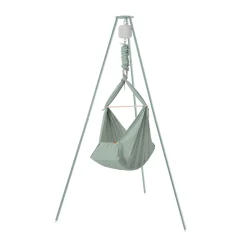 MEMBANTU Set Federwiege Basic mit Ständer Basic & Motor Sage Green* Babybetten