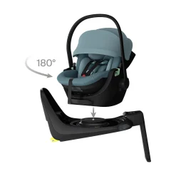 THULE Set Maple Mid Blue mit Alfi Basisstation*Kinder Isofix Stationen|Babyschalen 0-13 Kg, Gruppe 0+
