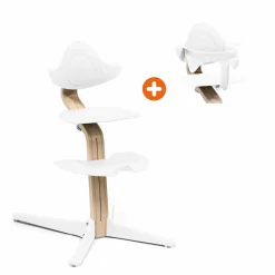 STOKKE Set Nomi® Hochstuhl Natural White mit Baby Set* Treppenhochstühle