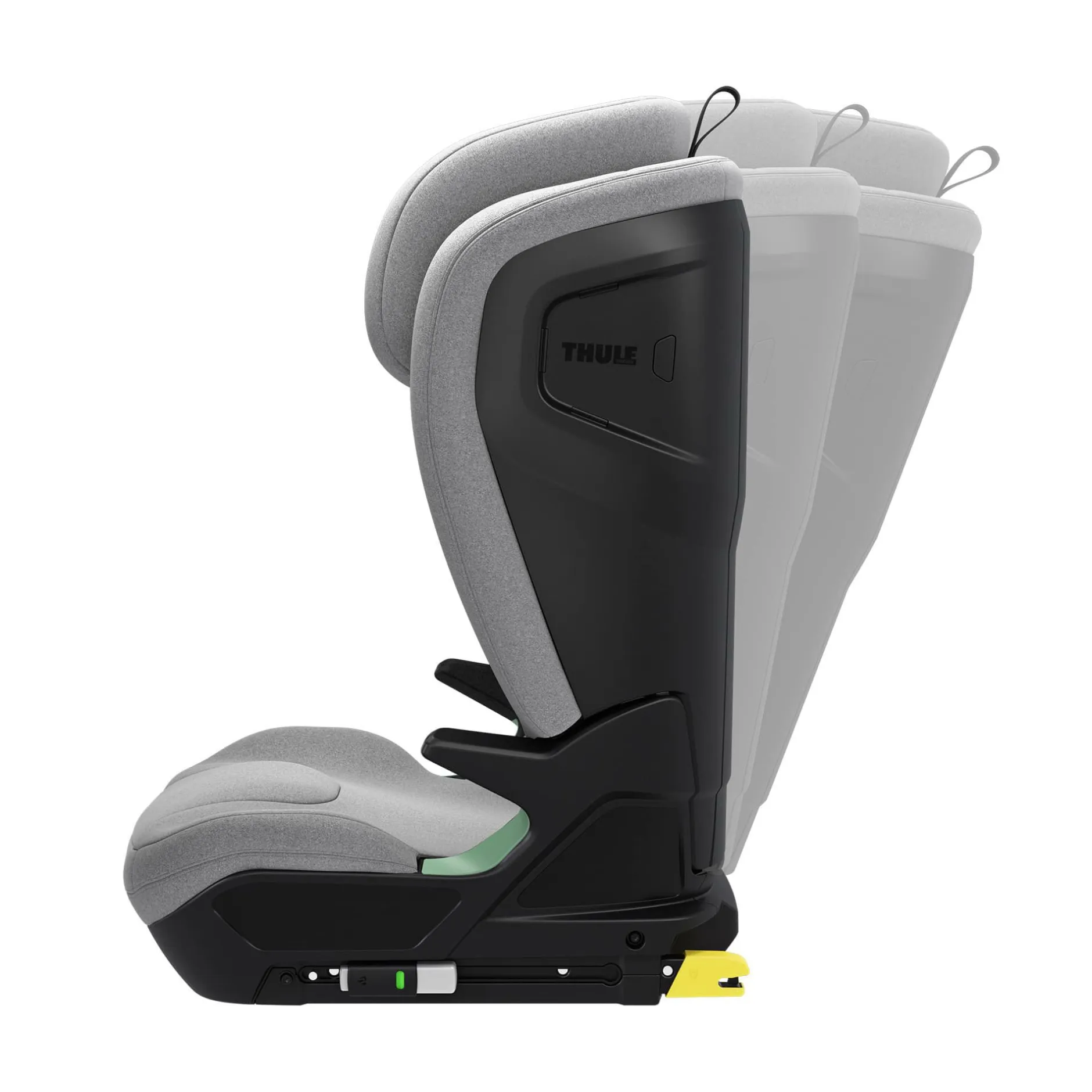 THULE Set Palm mit Fußstütze Mid Grey*Kinder Kindersitze 15-36 Kg, Gruppe 2/3|Kindersitze Isofix