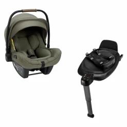 nuna Set PIPA next i-Size Pine mit BASE next*Kinder Babyschalen 0-13 Kg, Gruppe 0+