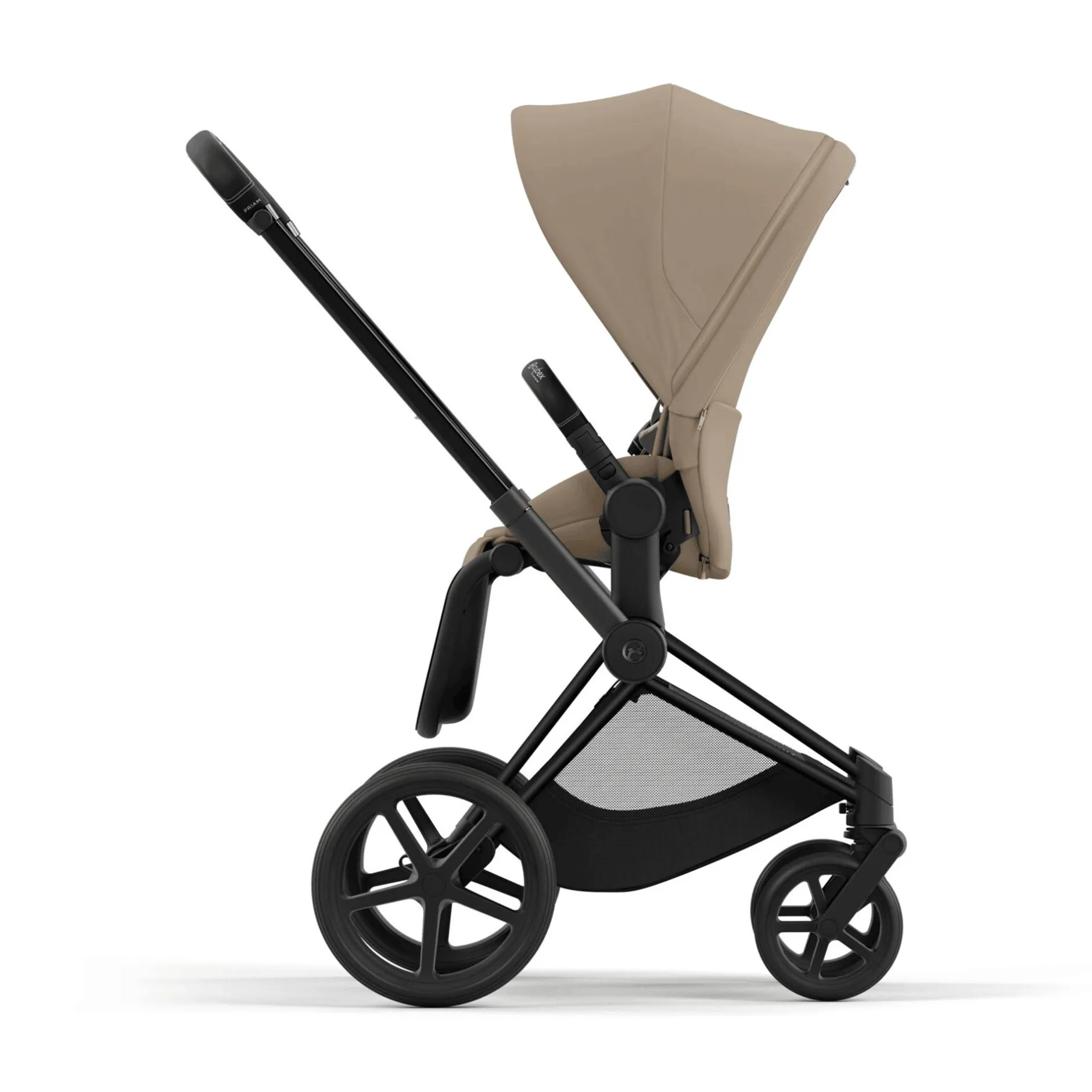 cybex PLATINUM Set Priam Rahmen Chrome Black mit Wanne Lux und Sitzpaket Cozy*Kinder Kinderwagen Zubehör|Kombi-Kinderwagen