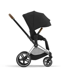 cybex PLATINUM Set Priam Rahmen Chrome Black mit Wanne Lux und Sitzpaket Sepia Black*Kinder Kinderwagen Zubehör|Kombi-Kinderwagen