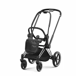 cybex PLATINUM Set Priam Rahmen Chrome Black mit Wanne Lux und Sitzpaket Sepia Black*Kinder Kinderwagen Zubehör|Kombi-Kinderwagen