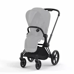 cybex PLATINUM Set Priam Rahmen Matt Black mit Wanne Lux und Sitzpaket Sepia Black*Kinder Kinderwagen Zubehör|Kombi-Kinderwagen