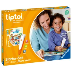 Ravensburger Set tiptoi® Starter-Set: Stift + Buch Meine Welt mit tiptoi® Stift-Hülle*Kinder Kinderbücher|Spielzeug Ab 2 Jahre