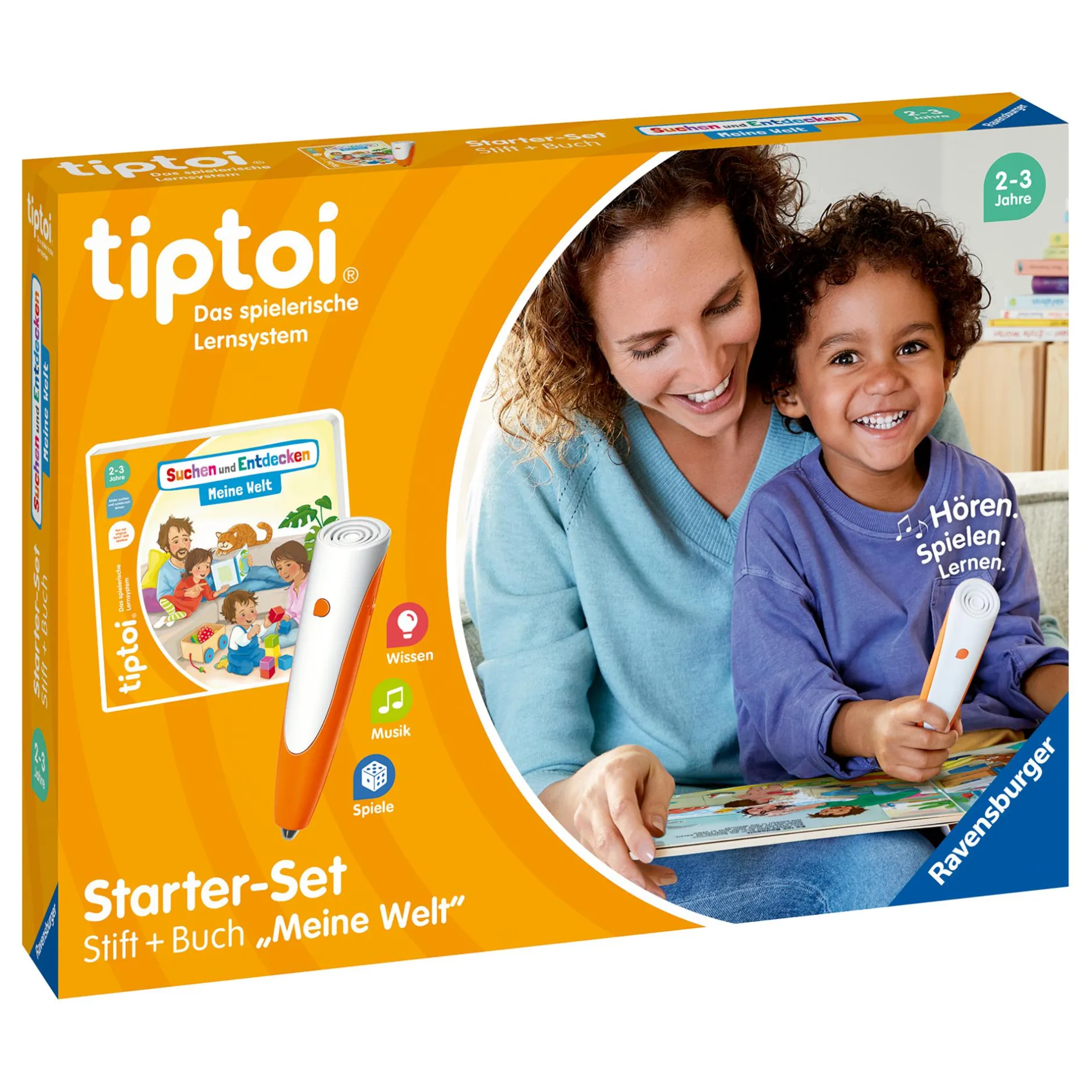 Ravensburger Set tiptoi® Starter-Set: Stift + Buch Meine Welt mit tiptoi® Stift-Hülle*Kinder Kinderbücher|Spielzeug Ab 2 Jahre
