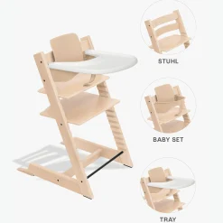 STOKKE Set Tripp Trapp® Natural mit Baby Set und Tablett* Treppenhochstühle