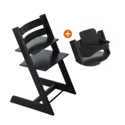 STOKKE Set Tripp Trapp® Schwarz mit Baby Set* Treppenhochstühle