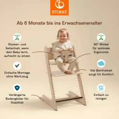 STOKKE Set Tripp Trapp® Schwarz mit Baby Set* Treppenhochstühle