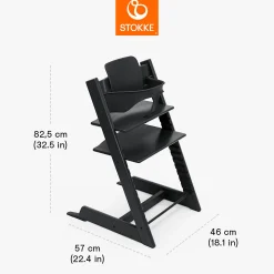 STOKKE Set Tripp Trapp® Schwarz mit Baby Set* Treppenhochstühle