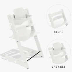 STOKKE Set Tripp Trapp® Weiß mit Baby Set²* Treppenhochstühle