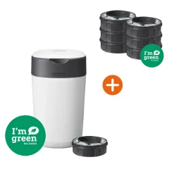 tommee tippee Set Twist & Click Windeleimer mit 7 Nachfüllkassetten* Windeleimer