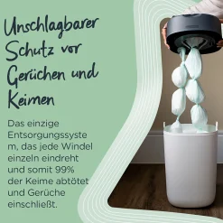 tommee tippee Set Twist & Click Windeleimer mit 7 Nachfüllkassetten* Windeleimer