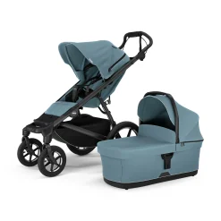 THULE Set Urban Glide 4-wheel Mid Blue mit Wanne*Kinder Kombi-Kinderwagen