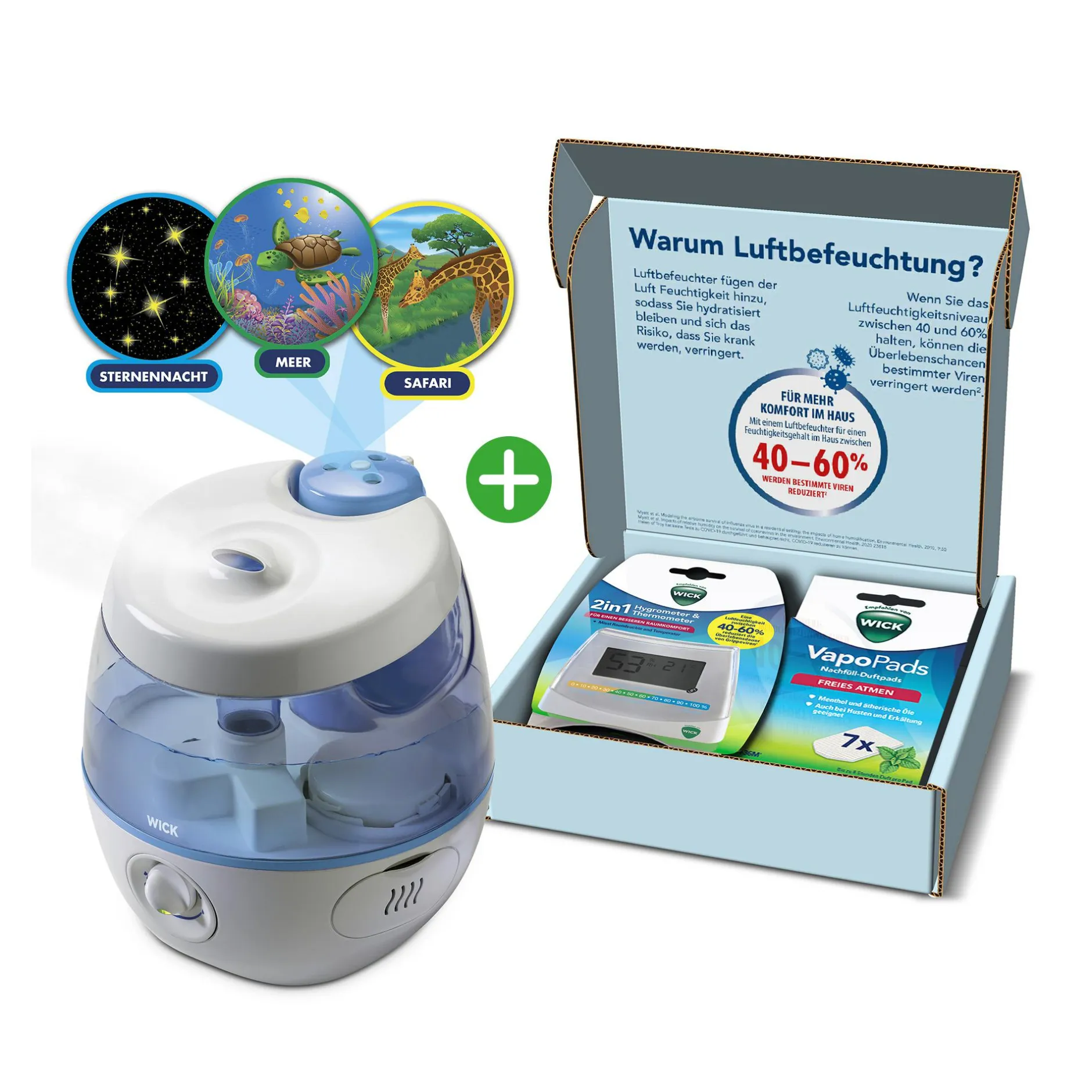 WICK Set SweetDreams 2in1 Luftbefeuchter mit Starter Kit* Luftbefeuchter