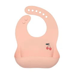 Lu00c4SSIG Silicone Bib Happy Fruits Cherry Rose Rose Rose Rose* Lätzchen|Lätzchen