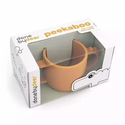 done by deer Silikon-Becher Peekaboo Croco Senfgelb* Flaschen & Sauger