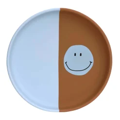 Lu00c4SSIG Silikonteller Happy Rascals Smile Sky Blue* Besteck & Geschirr