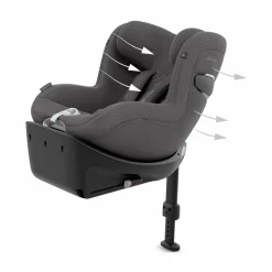cybex PLATINUM Sirona Ti i-Size Mirage Grey*Kinder Reboarder 0-18 Kg, Gruppe 0+/1