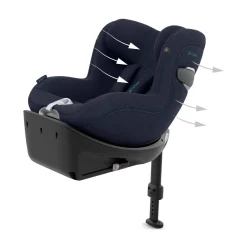 cybex PLATINUM Sirona Ti i-Size Nautical Blue*Kinder Reboarder 0-18 Kg, Gruppe 0+/1