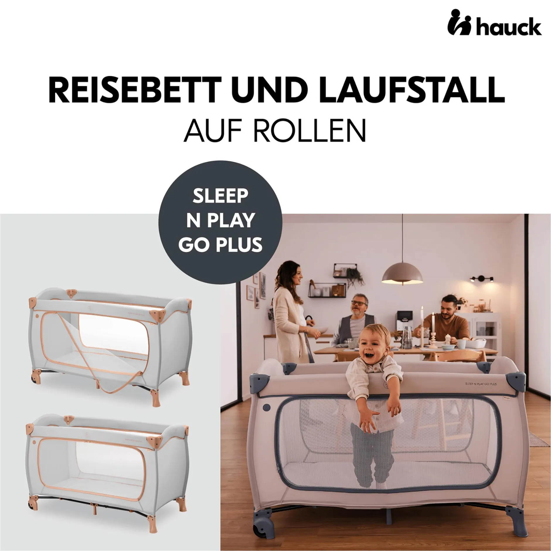 hauck Sleep N Play Go Plus Dusty Cork* Reisebetten & Zubehör
