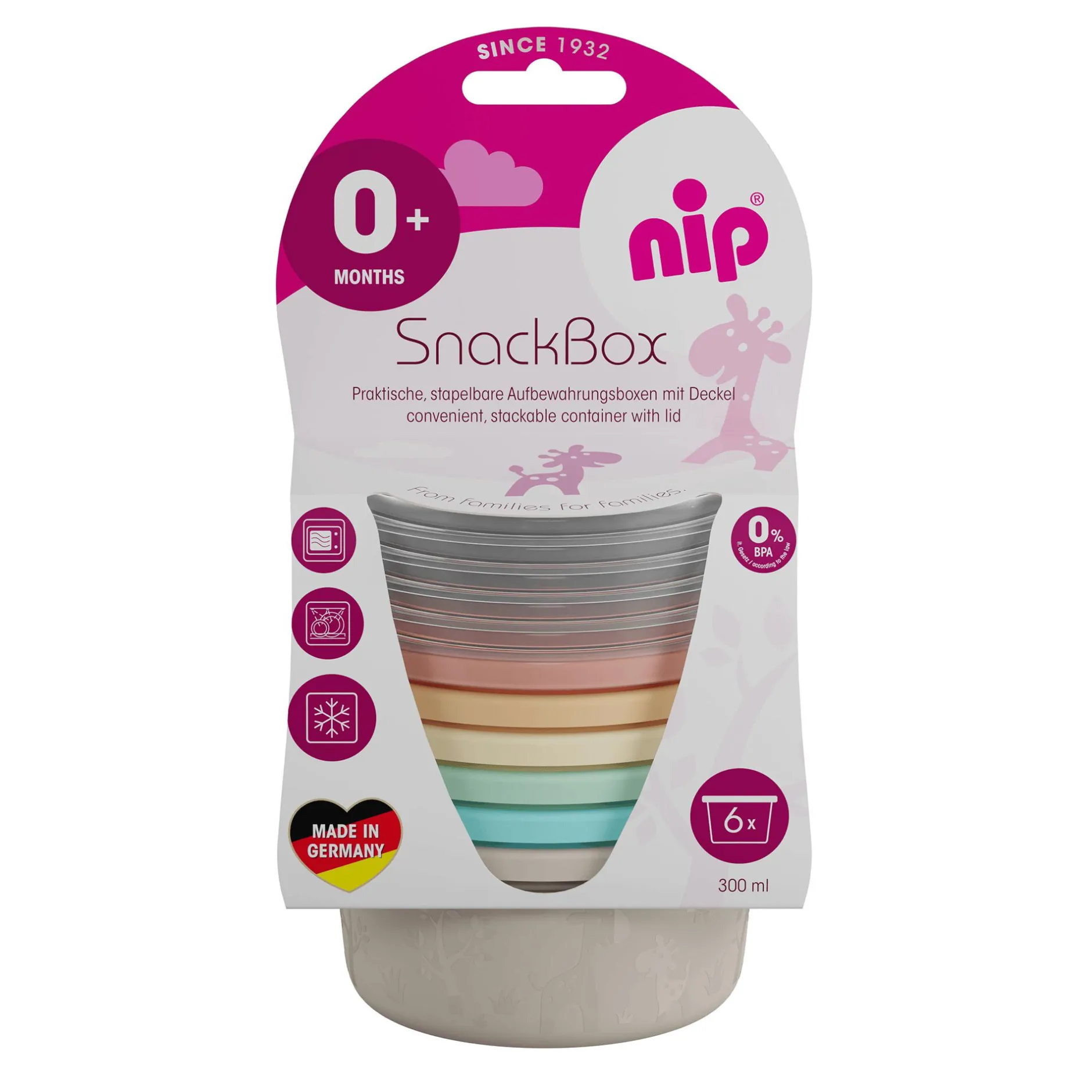 nip Snackbox 6er Pack* Nahrungsbehälter