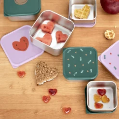 Lu00c4SSIG Snackbox Happy Rascals Heart Lavender* Nahrungsbehälter